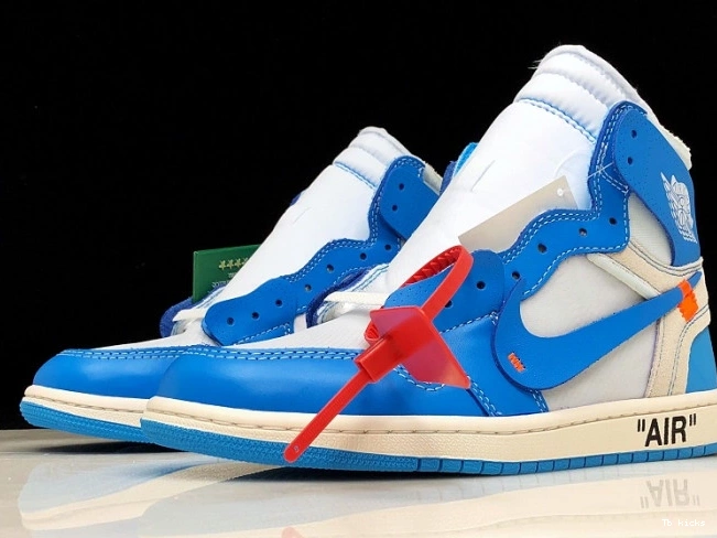 Rep TBK Jordan Powder UNC Blue Off-White AQ0818-148 Air 1 0727